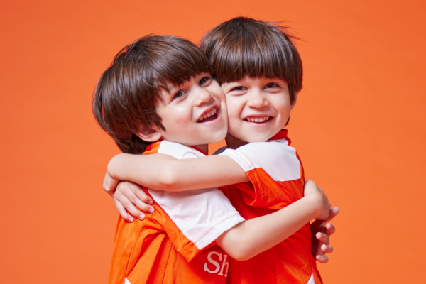 Brothers hugging